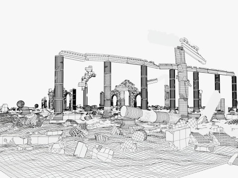 Ancient Desert Ruins M1 3D Model