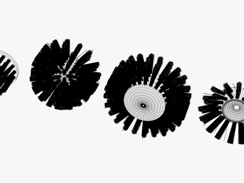 Drill Cleaning Brush Set M1 3D Model