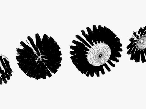 Drill Cleaning Brush Set M1 3D Model