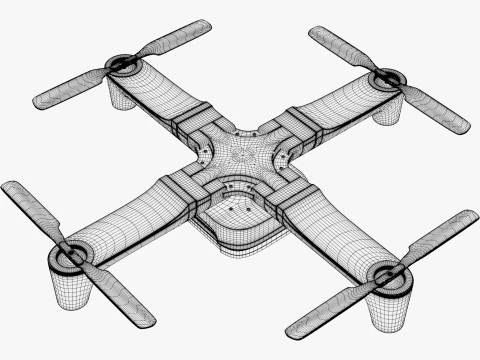 Foldable Quadcopter Drone M1 3D Model