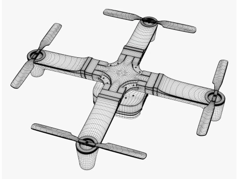 Foldable Quadcopter Drone M1 3D Model