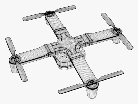 Foldable Quadcopter Drone M1 3D Model