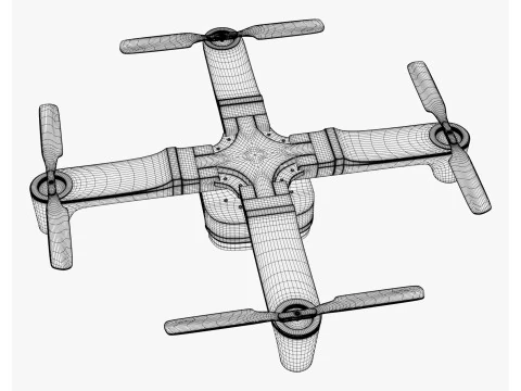 Foldable Quadcopter Drone M1 3D Model