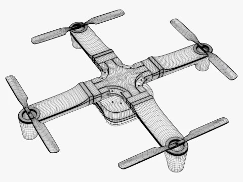 Foldable Quadcopter Drone M1 3D Model