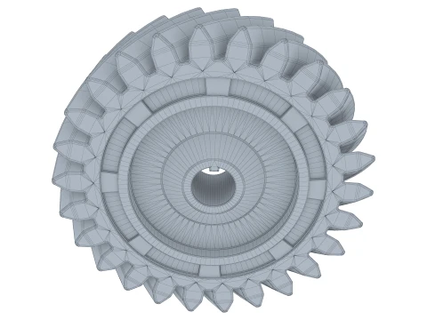 Gear Helical D199mm T60mm M1 3D Model