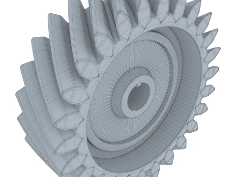 Gear Helical D199mm T60mm M1 3D Model
