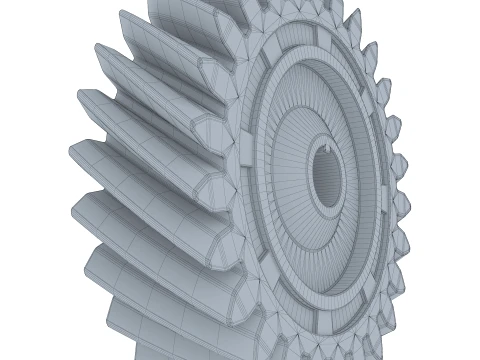 Gear Helical D199mm T60mm M1 3D Model