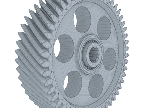 Gear Helical D335mm T96mm M1 3D Model