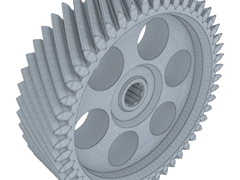 Gear Helical D335mm T96mm M1 3D Model