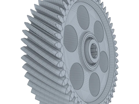 Gear Helical D335mm T96mm M1 3D Model