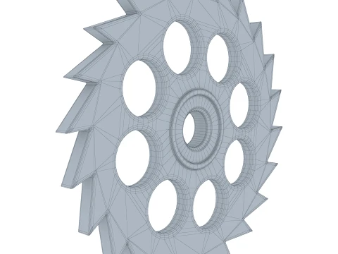 Gear Ratchet D184mm T13mm M1 3D Model