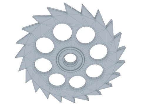 Gear Ratchet D184mm T13mm M1 3D Model