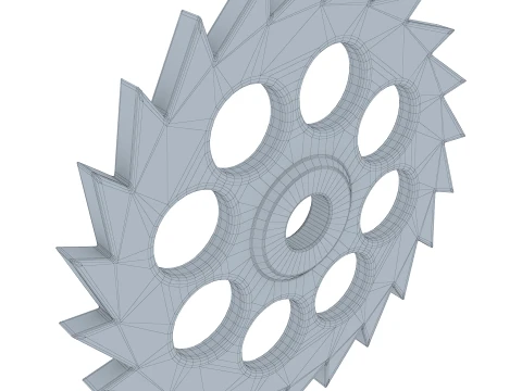 Gear Ratchet D184mm T13mm M1 3D Model