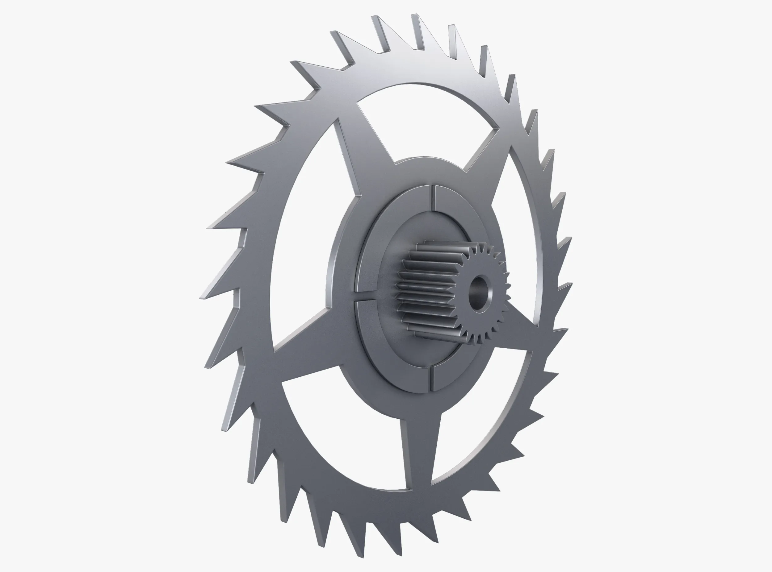 Gear Ratchet D369mm T51mm M1 3D Model .c4d .max .obj .3ds .fbx .stl .blend