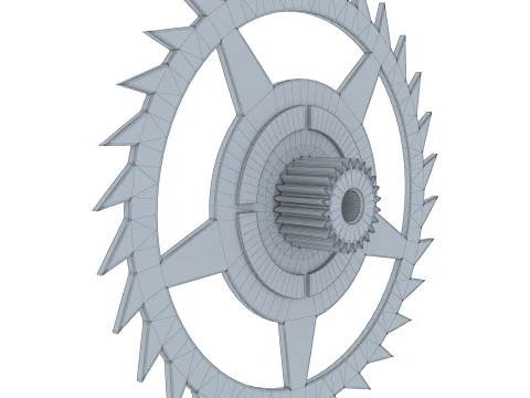 Gear Ratchet D369mm T51mm M1 3D Model