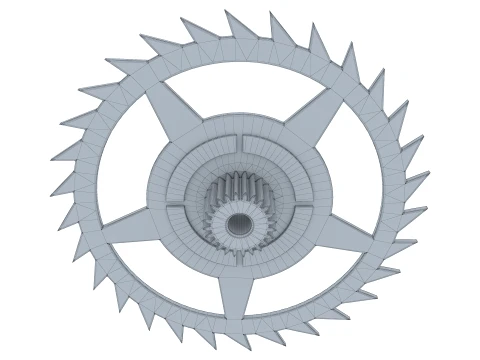 Gear Ratchet D369mm T51mm M1 3D Model