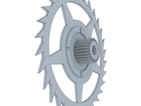 Gear Ratchet D369mm T51mm M1 3D Model