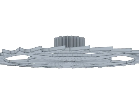 Gear Ratchet D369mm T51mm M1 3D Model