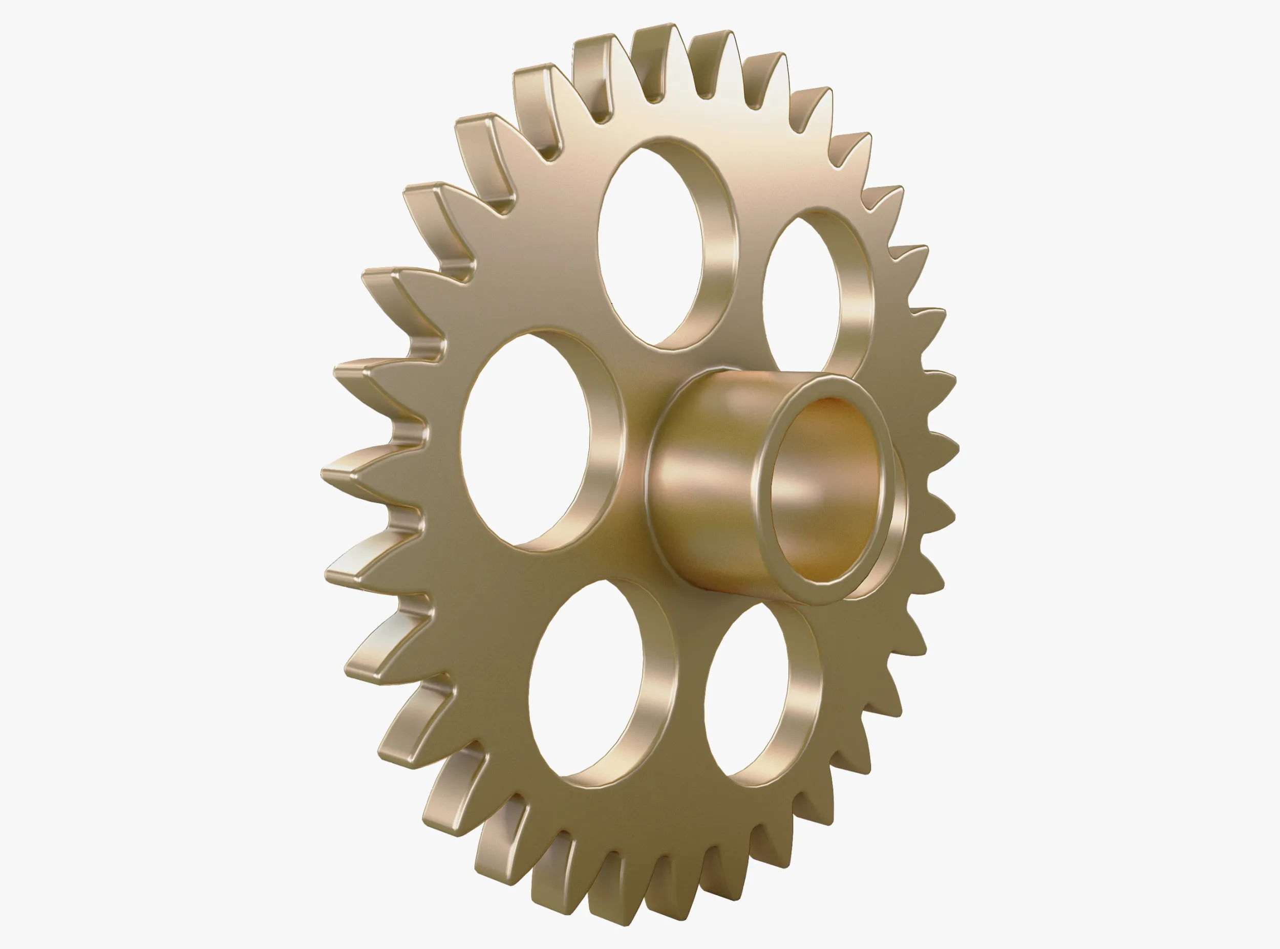 Gear Spur D110mm T23mm M1 3D Model .c4d .max .obj .3ds .fbx .stl .blend 