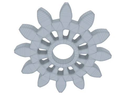 Gear Spur D119mm T12mm M1 3D Model