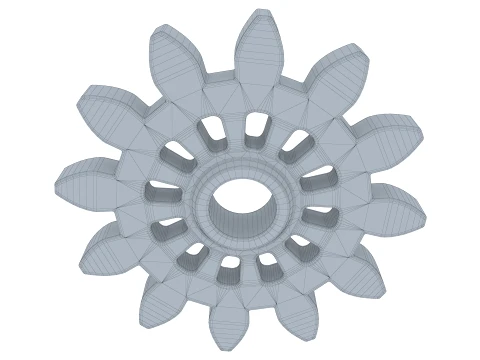 Gear Spur D119mm T18mm M1 3D Model