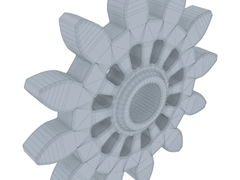 Gear Spur D119mm T18mm M1 3D Model