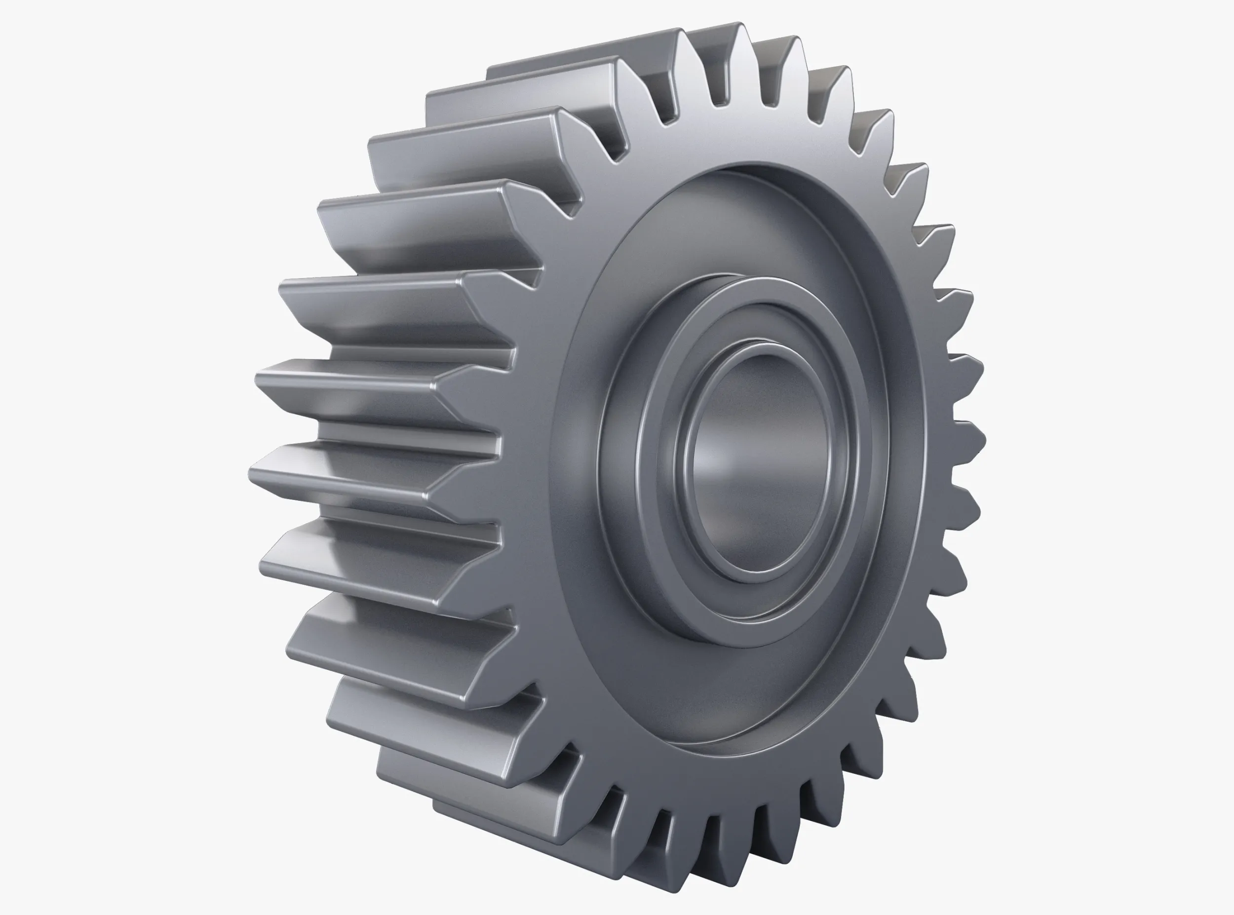 Gear Spur D121mm T38mm M1 3D Model .c4d .max .obj .3ds .fbx .stl .blend 