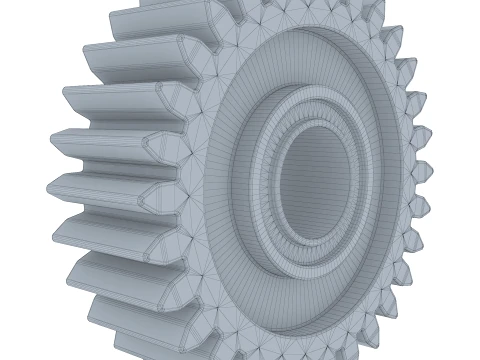 Gear Spur D121mm T38mm M1 3D Model