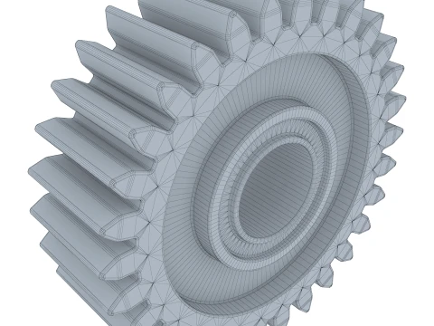 Gear Spur D121mm T38mm M1 3D Model