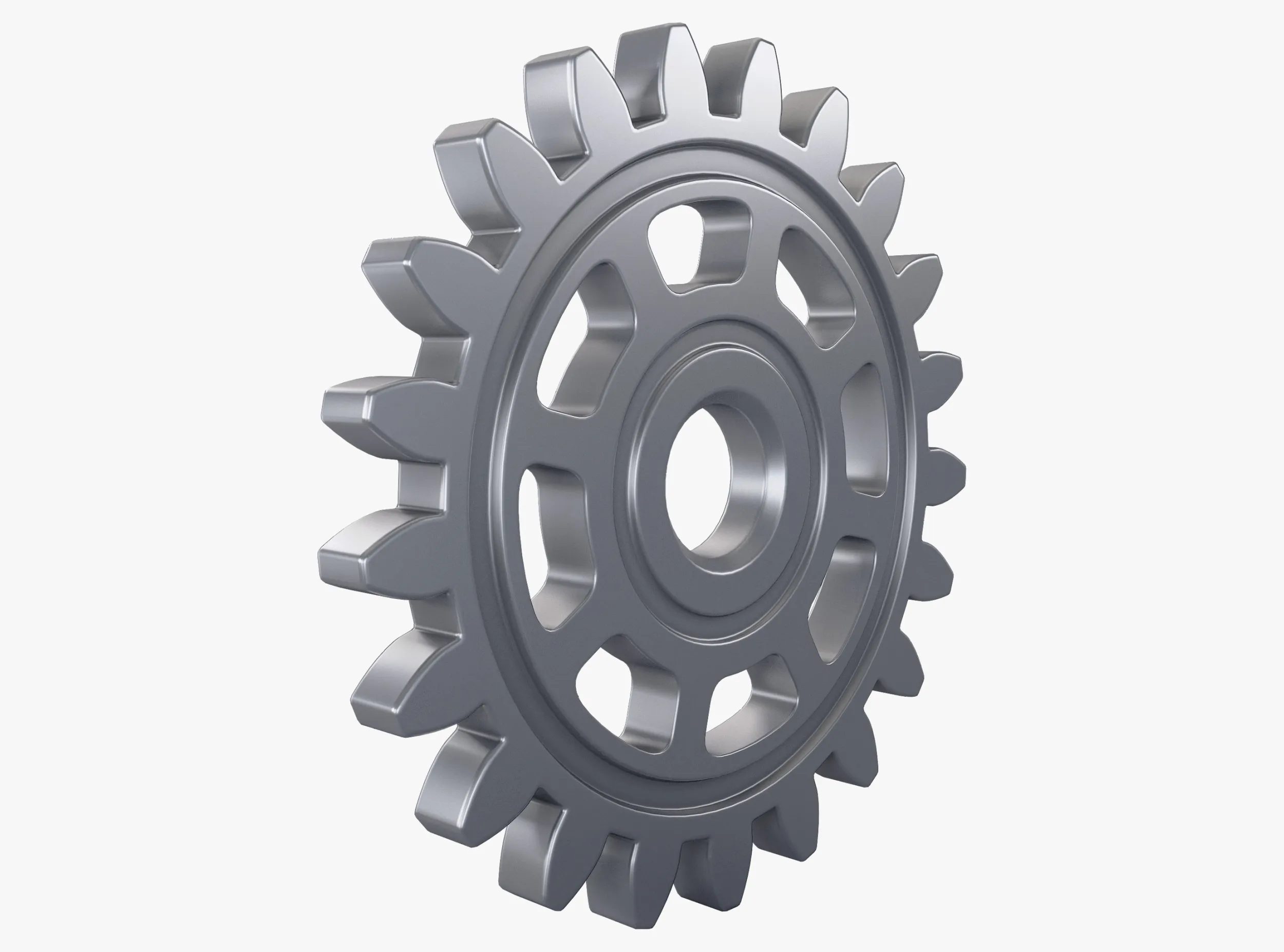 Gear Spur D122mm T9mm M1 3D Model .c4d .max .obj .3ds .fbx .stl .blend 