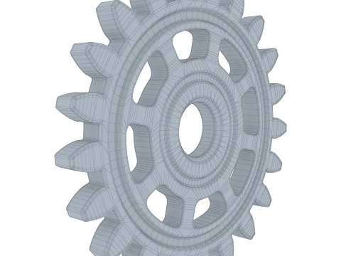 Gear Spur D122mm T9mm M1 3D Model