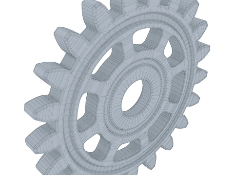 Gear Spur D122mm T9mm M1 3D Model