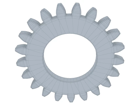 Gear Spur D122mm T9mm M2 3D Model