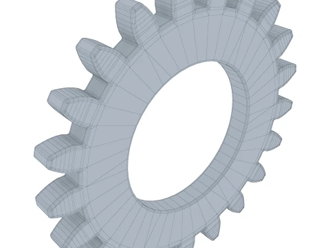 Gear Spur D122mm T9mm M2 3D Model