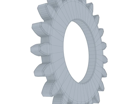 Gear Spur D122mm T9mm M2 3D Model