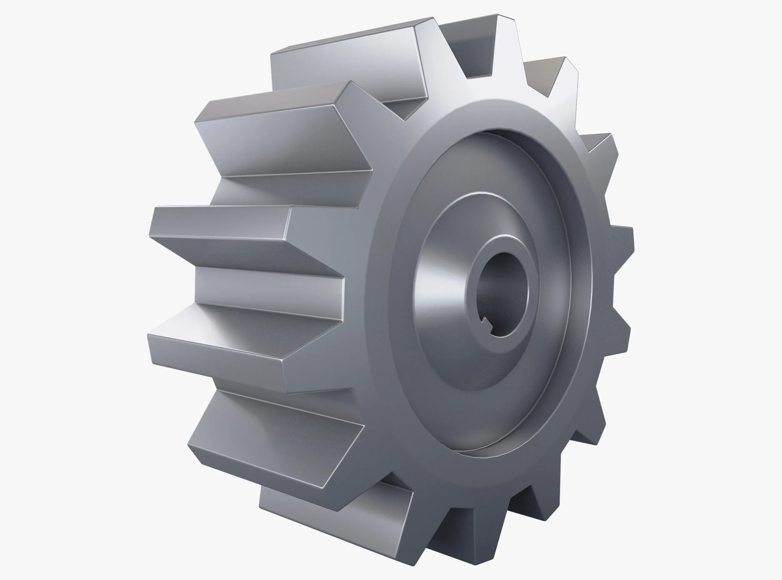 Gear Spur D178mm T74mm M1 3D Model .c4d .max .obj .3ds .fbx .stl .blend