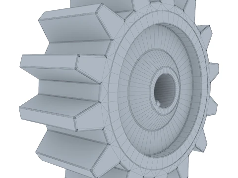 Gear Spur D178mm T74mm M1 3D Model