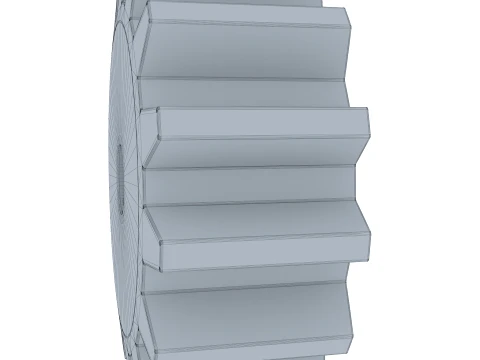 Gear Spur D178mm T74mm M1 3D Model