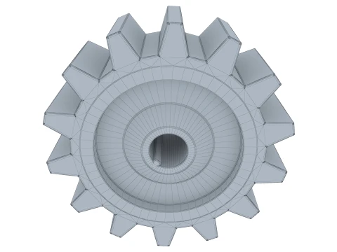 Gear Spur D178mm T74mm M1 3D Model