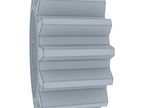Gear Spur D205mm T93mm M1 3D Model