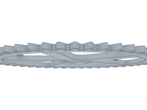 Gear Spur D209mm T7mm M1 3D Model