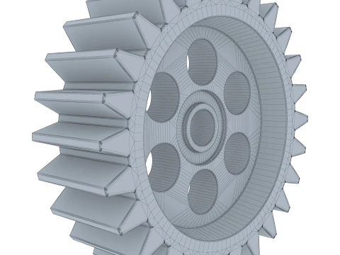 Gear Spur D220mm T71mm M1 3D Model