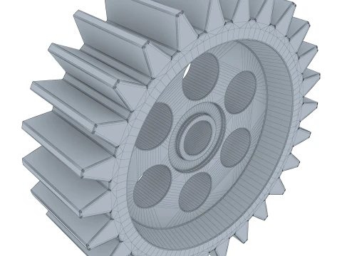 Gear Spur D220mm T71mm M1 3D Model