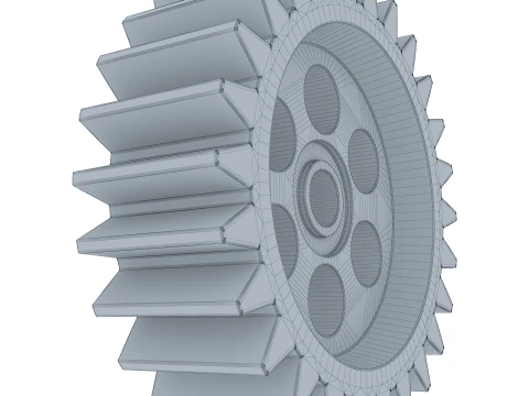Gear Spur D220mm T71mm M1 3D Model