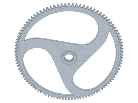 Gear Spur D261mm T14mm M1 3D Model