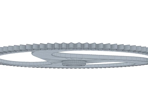 Gear Spur D261mm T14mm M1 3D Model