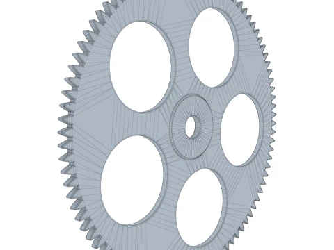 Gear Spur D285mm T9mm M1 3D Model