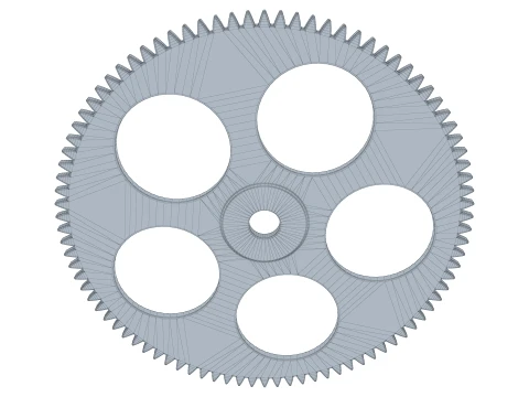 Gear Spur D285mm T9mm M1 3D Model