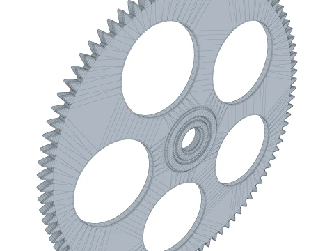 Gear Spur D285mm T9mm M1 3D Model
