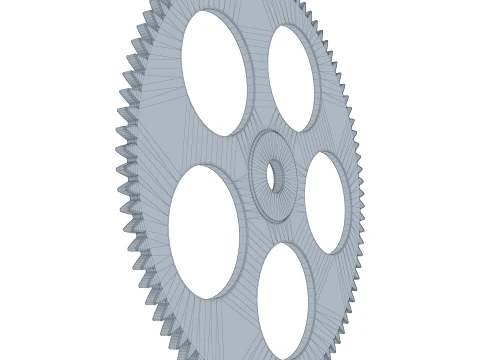 Gear Spur D285mm T9mm M1 3D Model